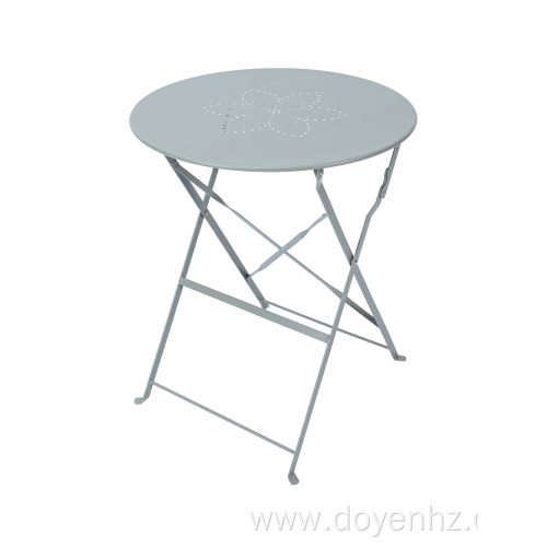 60cm Metal Folding Round Table with Star Pattern